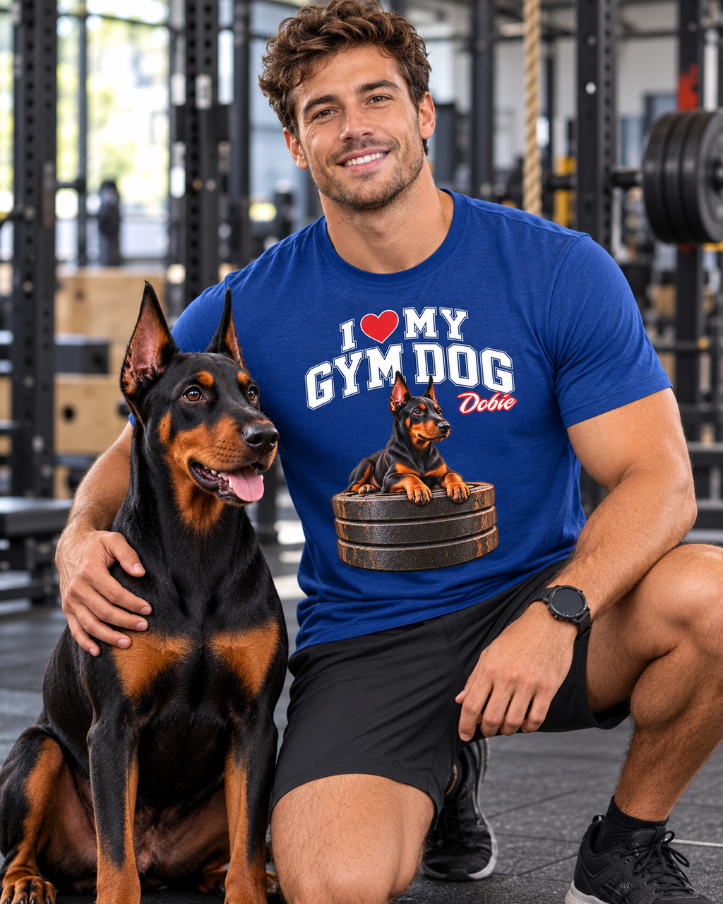Gym Dog Dobie  Bella + Canvas 3001 unisex tee