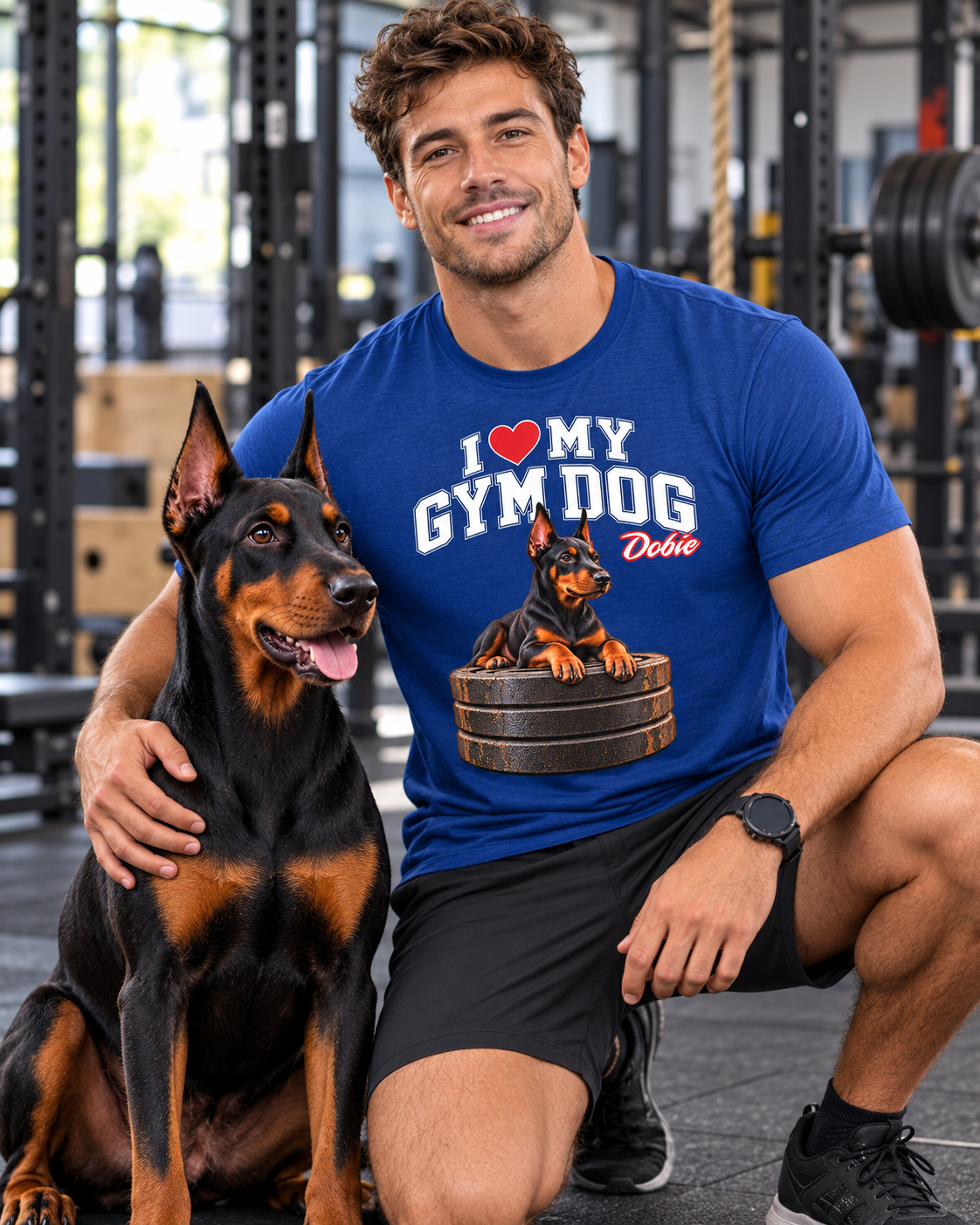 Gym Dog Dobie  Bella + Canvas 3001 unisex tee