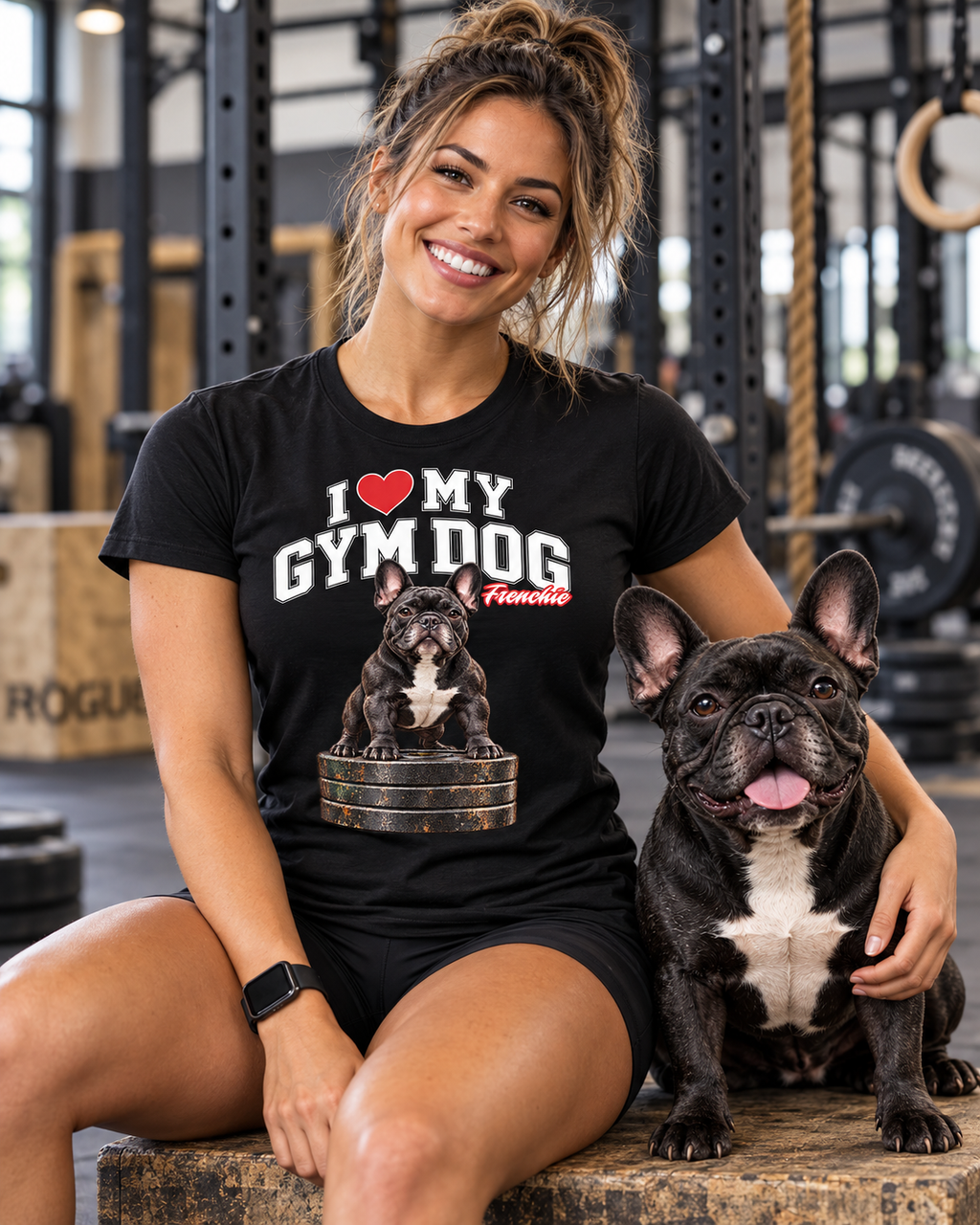 Gym Dog Frenchie Bella + Canvas 3001 unisex tee