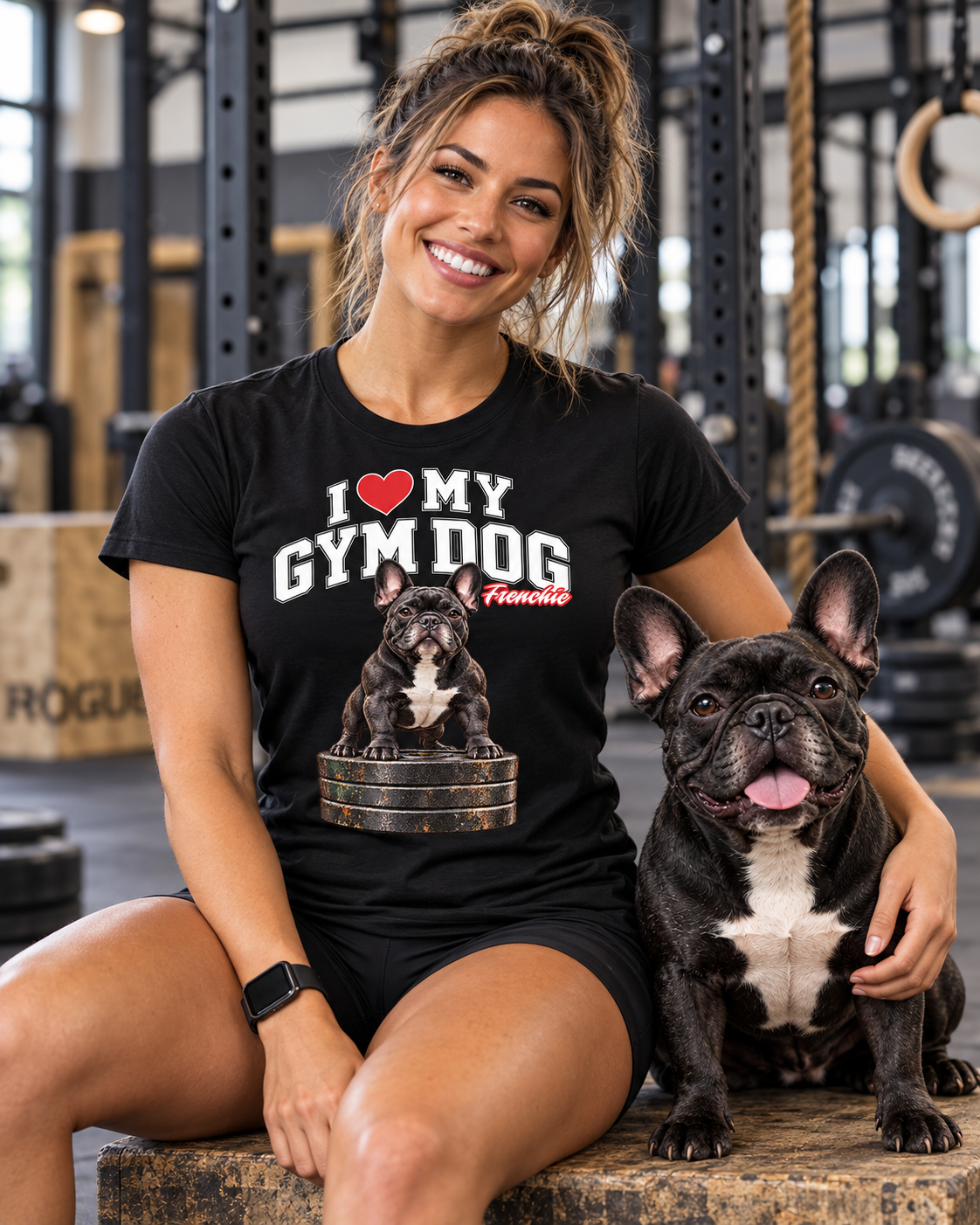 Gym Dog Frenchie Bella + Canvas 3001 unisex tee