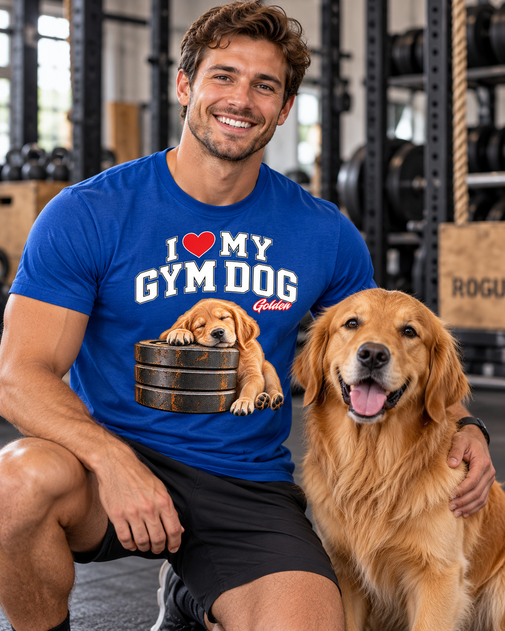 Gym Dog Golden Bella + Canvas 3001 unisex tee