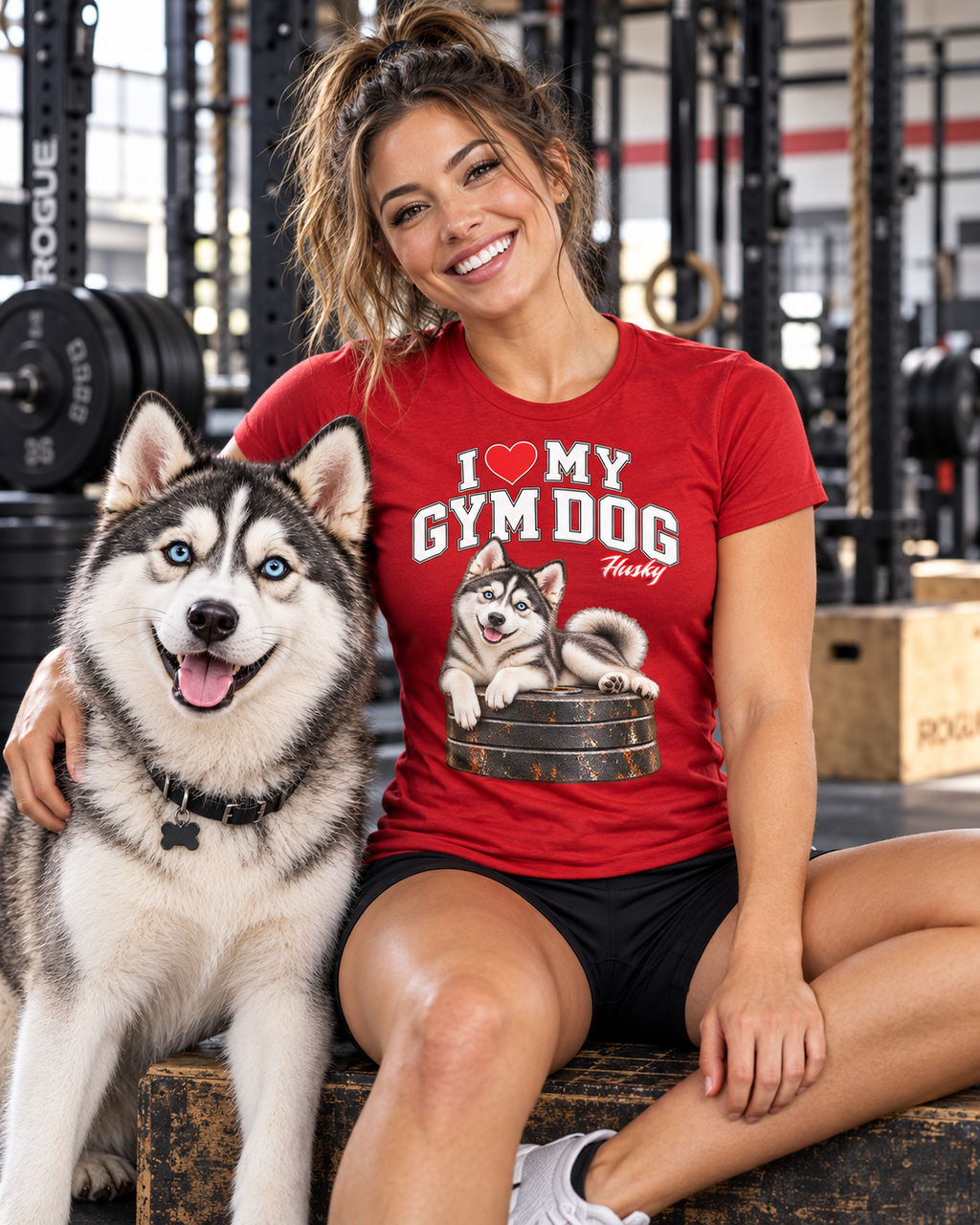 Gym Dog Husky Bella + Canvas 3001 unisex tee