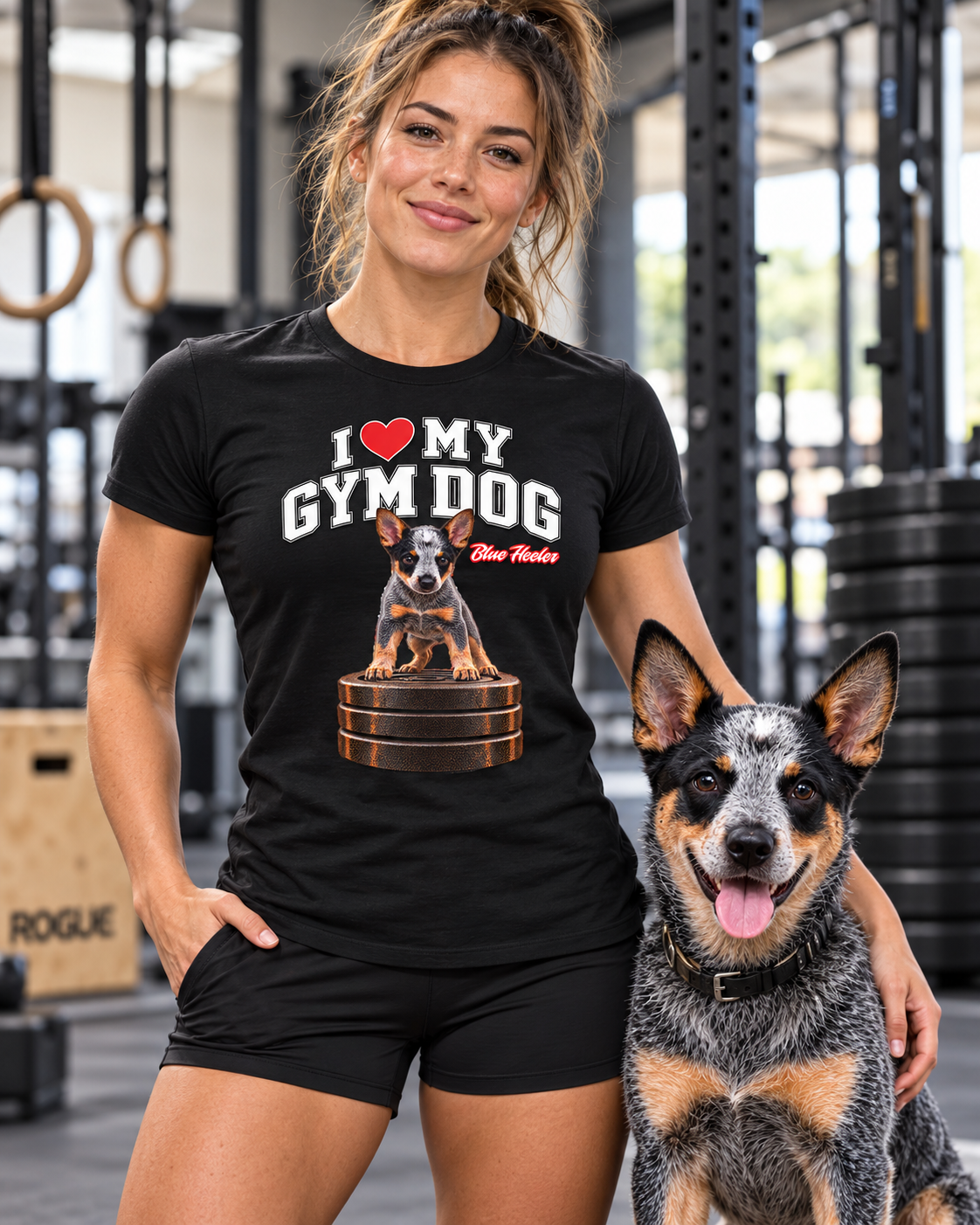 Gym Dog Blue Heeler  Bella + Canvas 3001 unisex tee