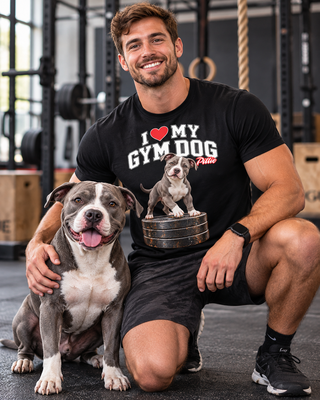 Gym Dog Pittie Bella + Canvas 3001 unisex tee