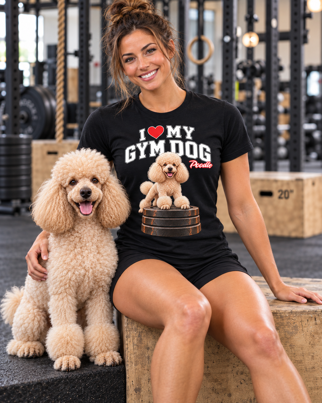 Gym Dog Poodle Bella + Canvas 3001 unisex tee