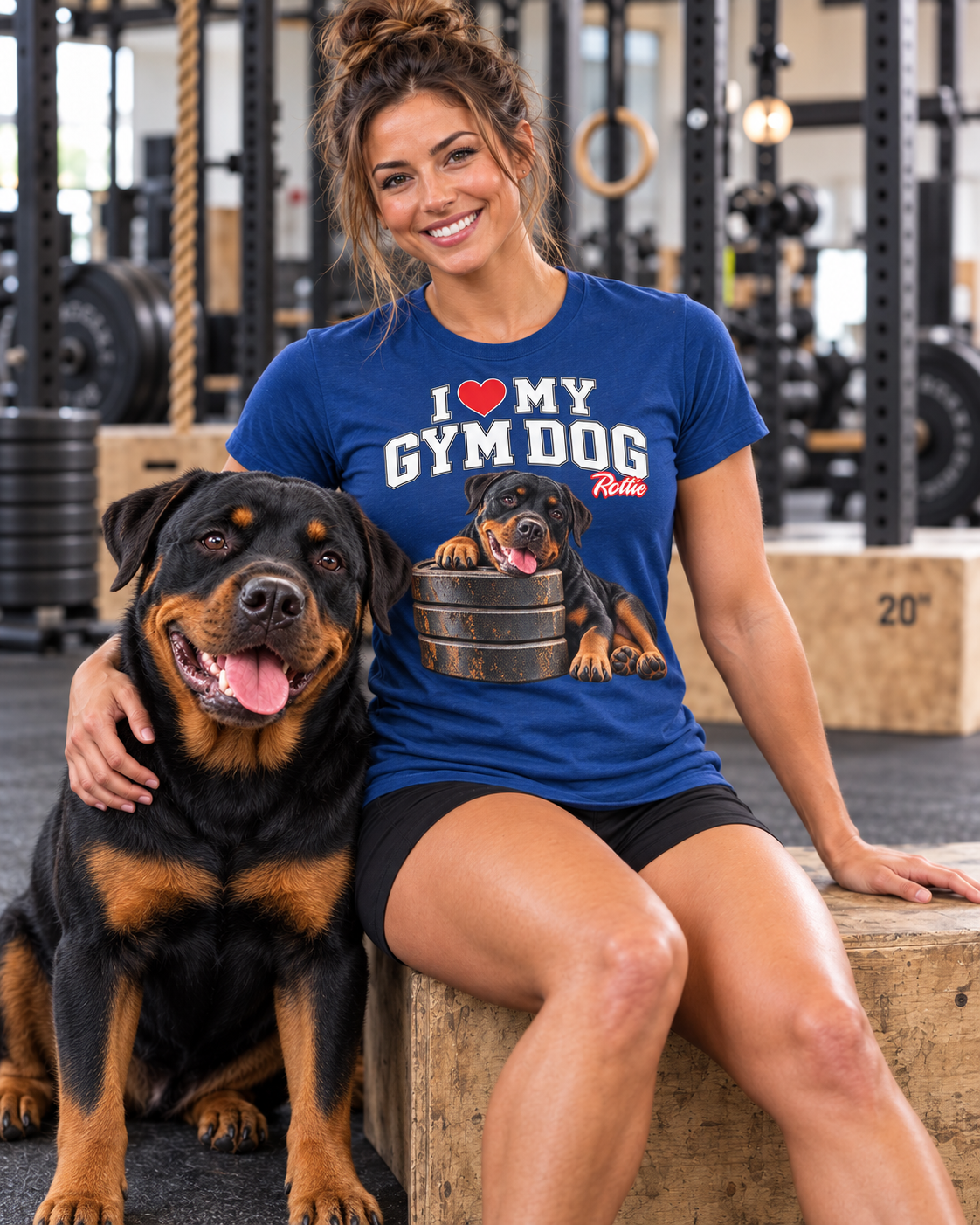 Gym Dog Rottie Bella + Canvas 3001 unisex tee