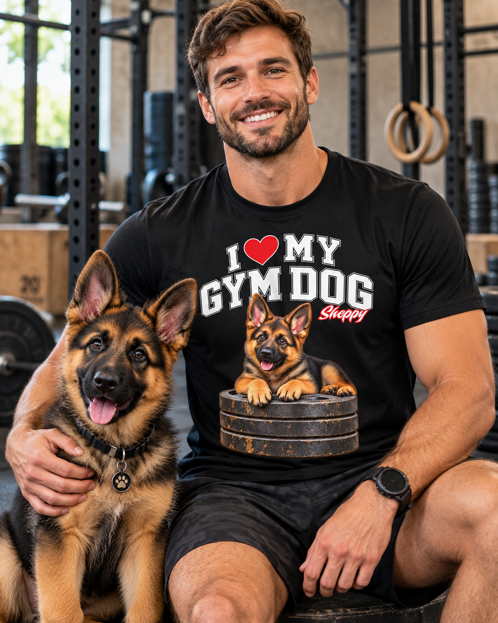 Gym Dog Sheppy Bella + Canvas 3001 unisex tee