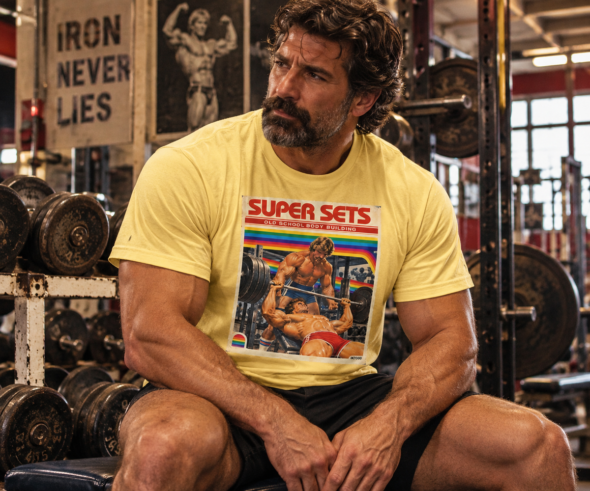 Super Sets Old School Bodybuilding Tee